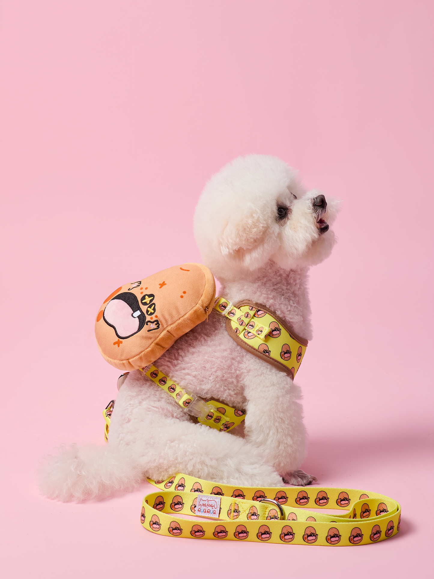 Baked Potato Dog Harness and Leash Bundle - RuaRua's Cozy Duo
