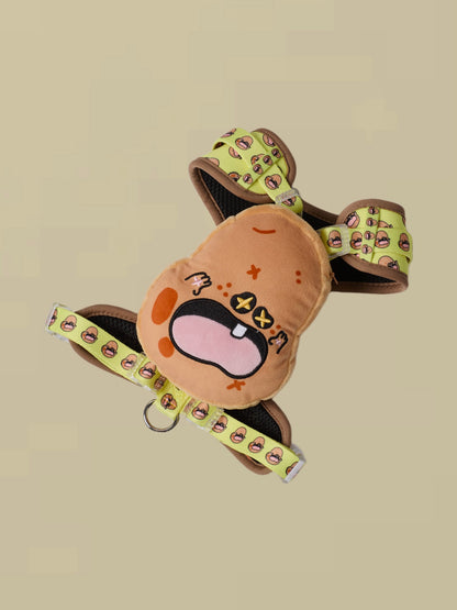 Baked Potato Dog Harness and Leash Bundle - RuaRua's Cozy Duo